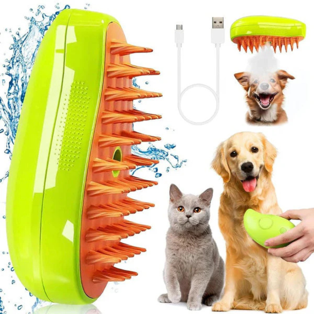 Cepillo de Vapor 3 en 1 para Mascotas