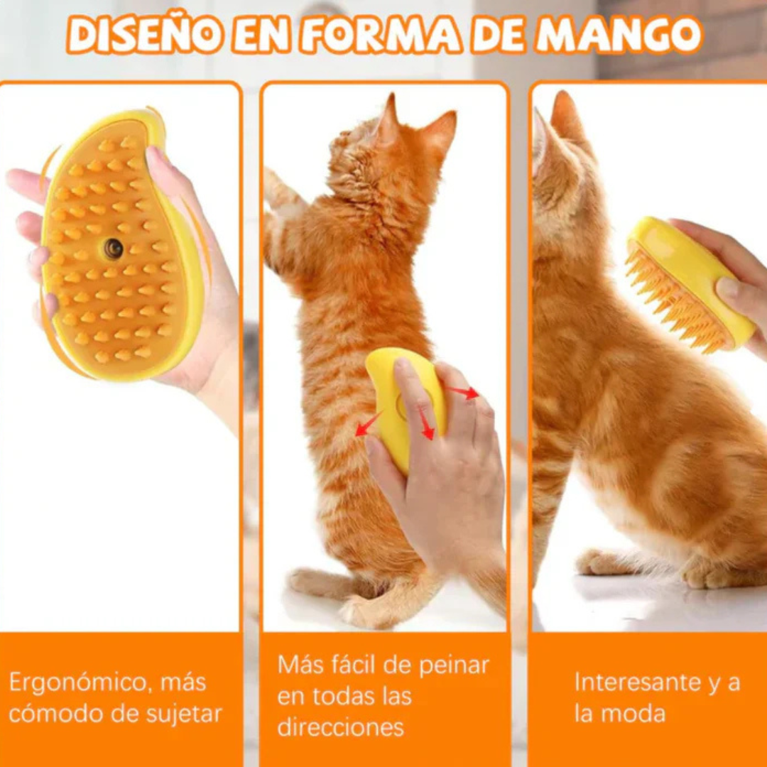 Cepillo de Vapor 3 en 1 para Mascotas